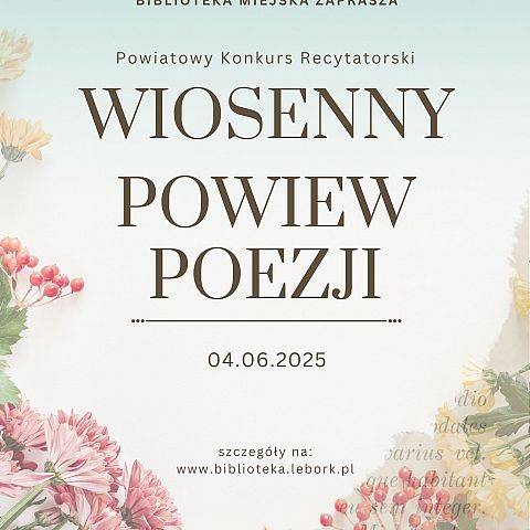 X POWIATOWY KONKURS RECYTATORSKI "Wiosenny Powiew Poezji"