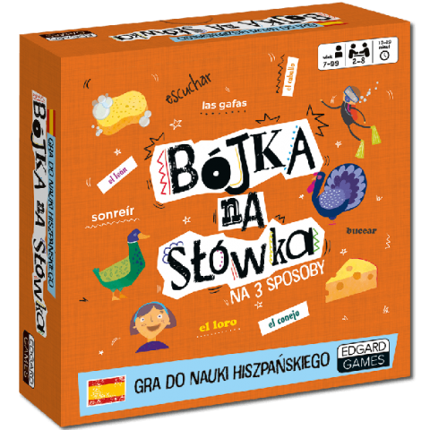 Bójka na słówka na 3 sposoby : gra do nauki hiszpańskiego