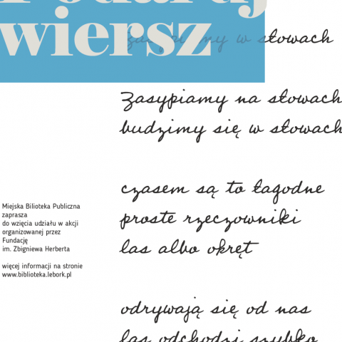 "Podaruj wiersz" - I ogólnopolska akcja społeczna Fundacji im. Z. Herberta