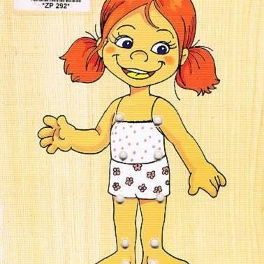 Puzzle drewniane. Dziewczynka grafika