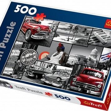 Puzzle 500: kolaż Havana, Kuba grafika