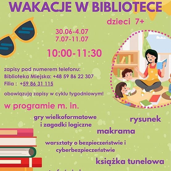 Wakacje w bibliotece grafika