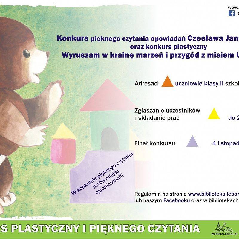 Grafika 1: Konkurs pięknego czytania prozy Czesława Janczarskiego  oraz konkurs plastyczny