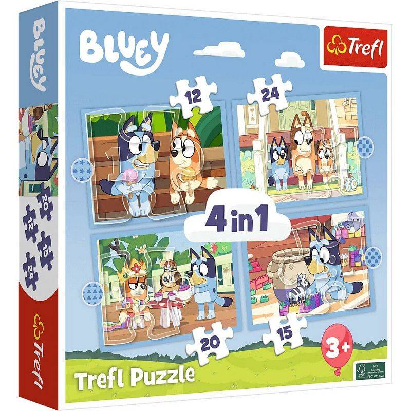 Grafika 1: Puzzle 4in1 Bluey