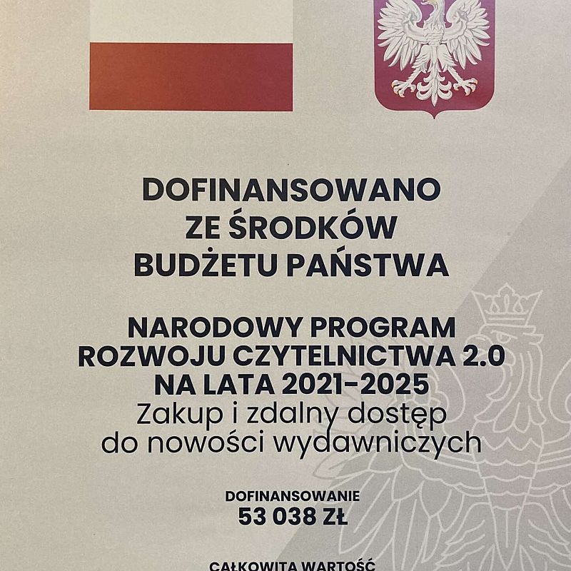 Grafika : Dofinansowanie na zakup nowości wydawniczych!